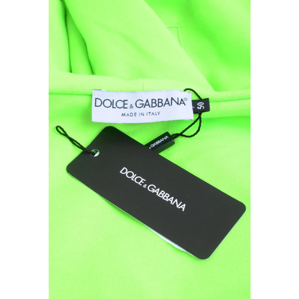 Dolce & Gabbana Heren Fluor Hoodie Green Heren