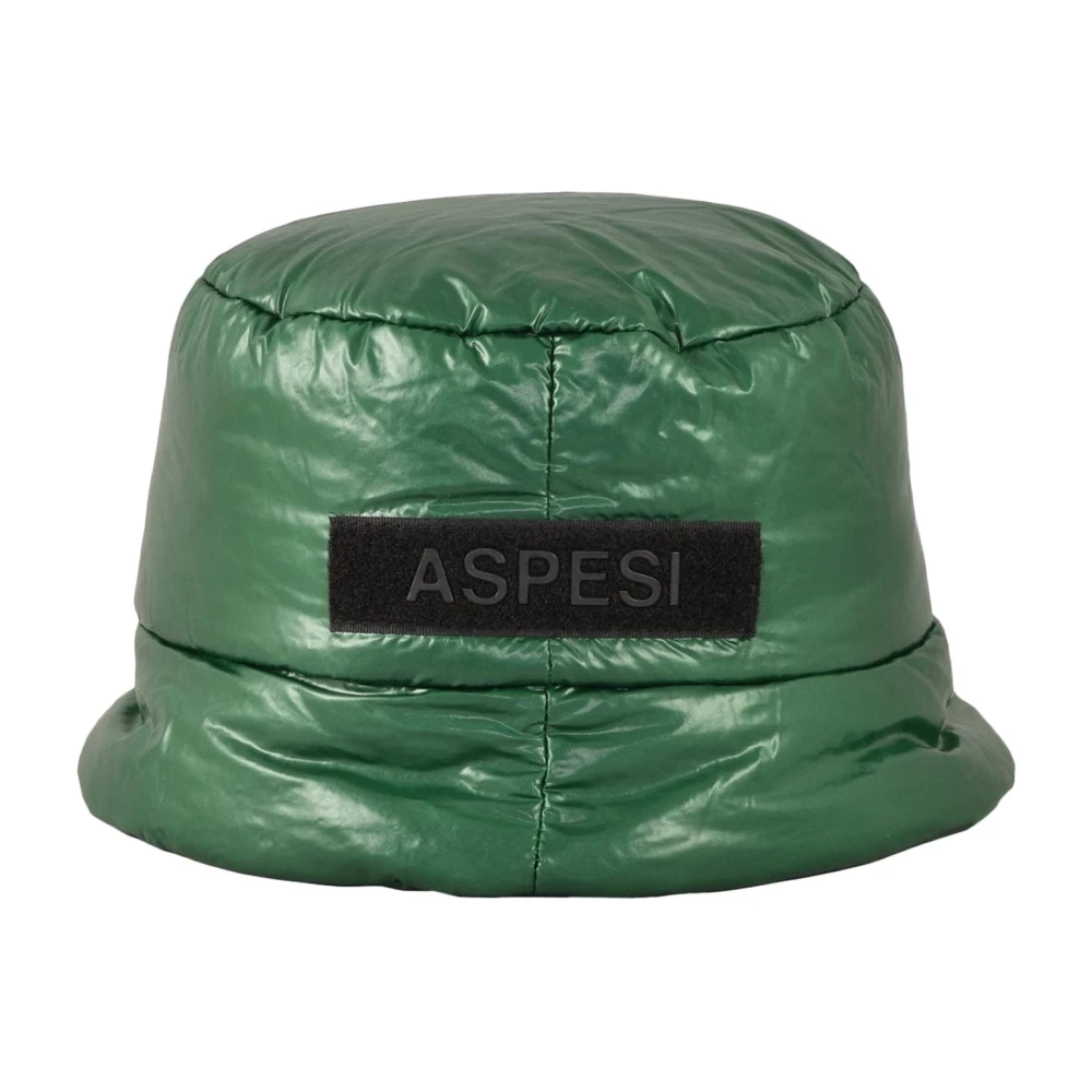 Aspesi Gewatteerde Nylon Hoed Green Dames