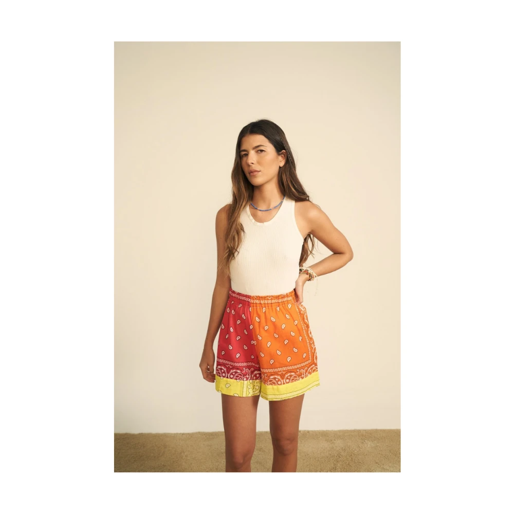 Arizona Love Bandana Casual Shorts Orange Dames