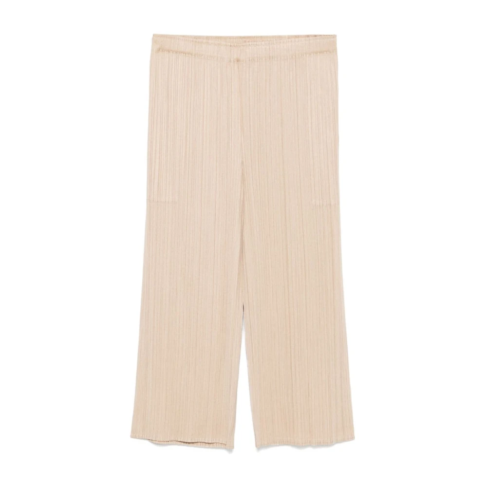 Issey Miyake Stijlvolle Broeken voor Mannen en Vrouwen Beige Dames