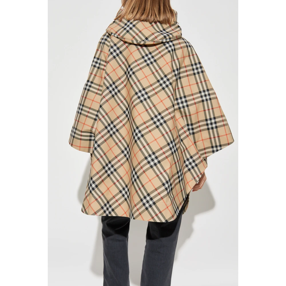 Burberry Geruite poncho Beige Dames