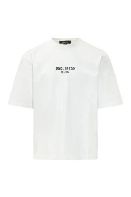 T-shirt med lös passform och rund hals
