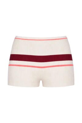 Stripe Viscose Knit Shorts