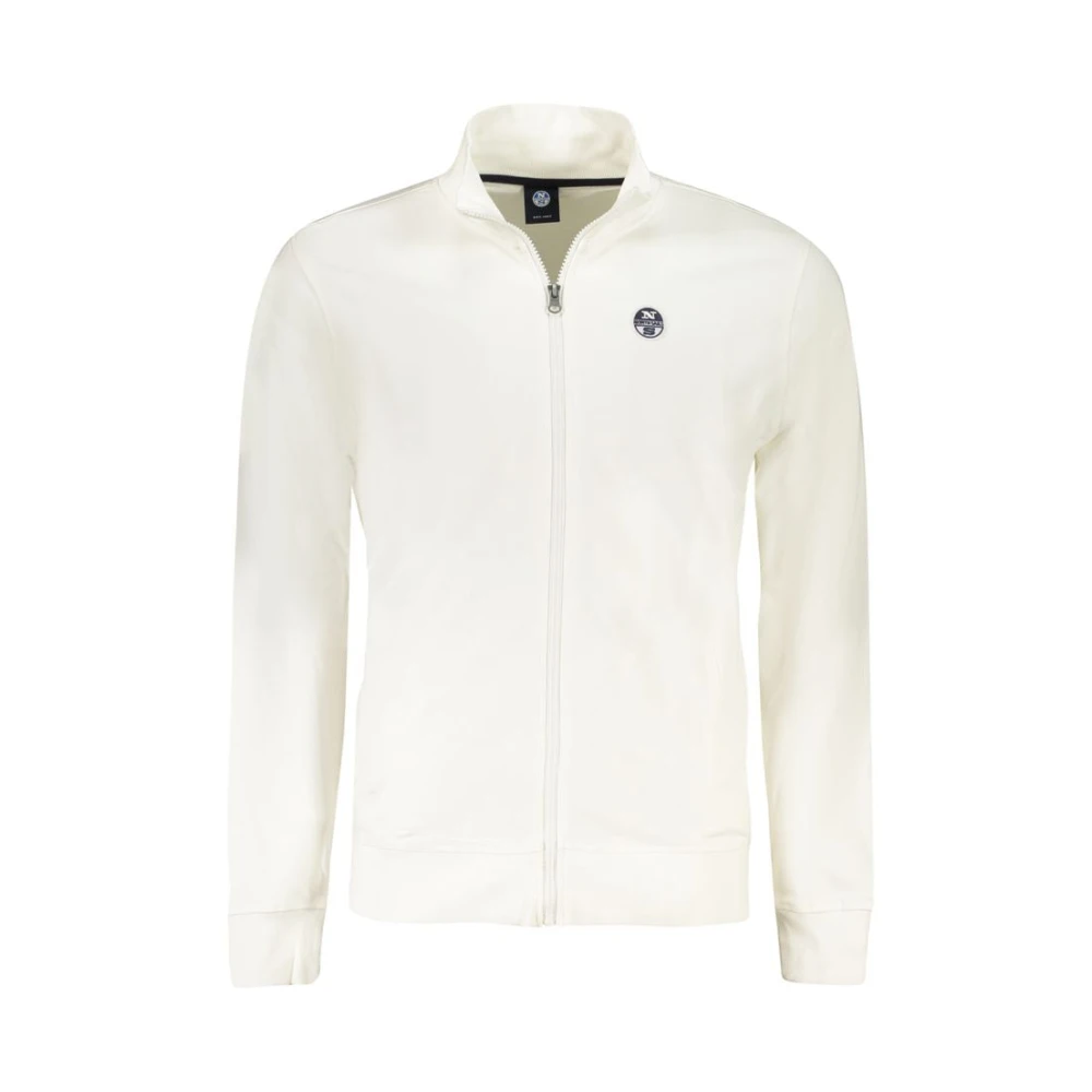 North Sails Long-Sleeved Sweatshirt - Male - Zip-Throughs - White - S - Sweatshirts & Hoodies
