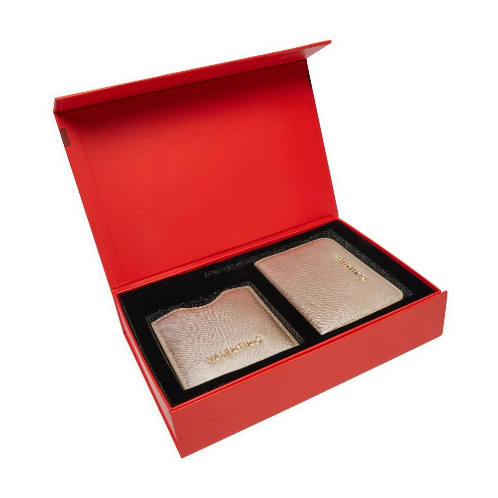 Valentino by Mario Valentino Avenue Portemonnee + Spiegel Set Oro Chiaro Yellow Dames