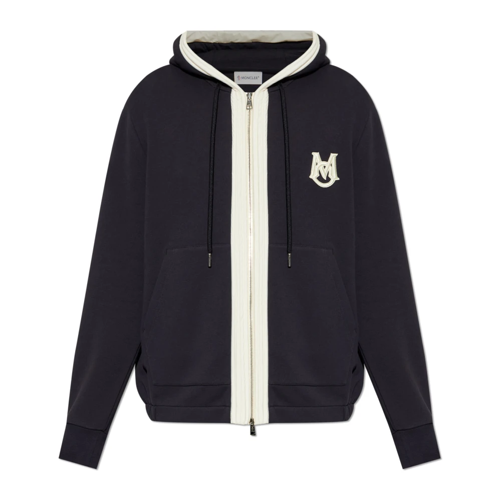 Moncler Uomo Blu Logo Sweatshirt