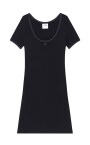 elegante-robe-courreges-en-coton-noir-et-marine