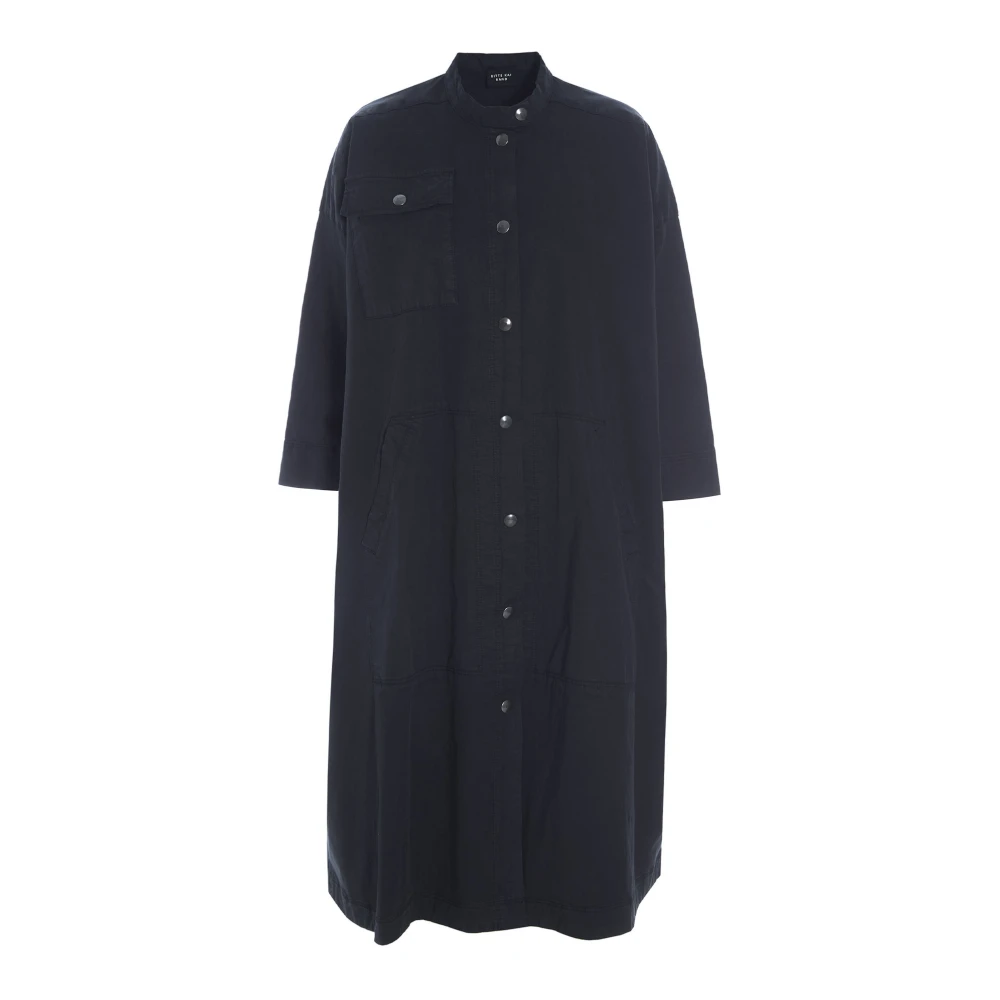 Bitte Kai Rand Zwarte Overhemdjurk Wabi 246-2398-4749 Black Dames