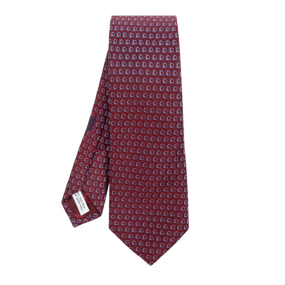 Ferragamo Men's Red Silk Tie