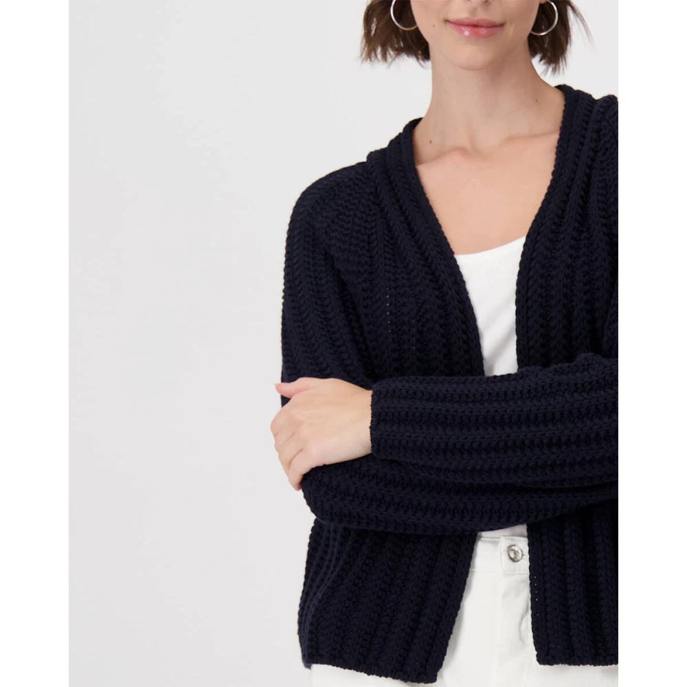 monari Gebreid Vest Blue Dames