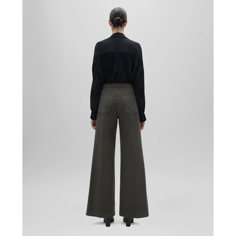 Aspesi Hoge taille corduroy stretch broek Brown Dames