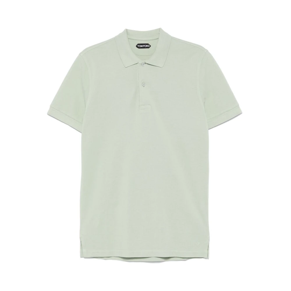 Tom Ford Geborduurd Poloshirt Varen Groen Green Heren