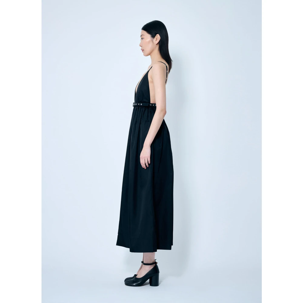 Ganni Nylon Strap Jurk met Gespversiering Black Dames