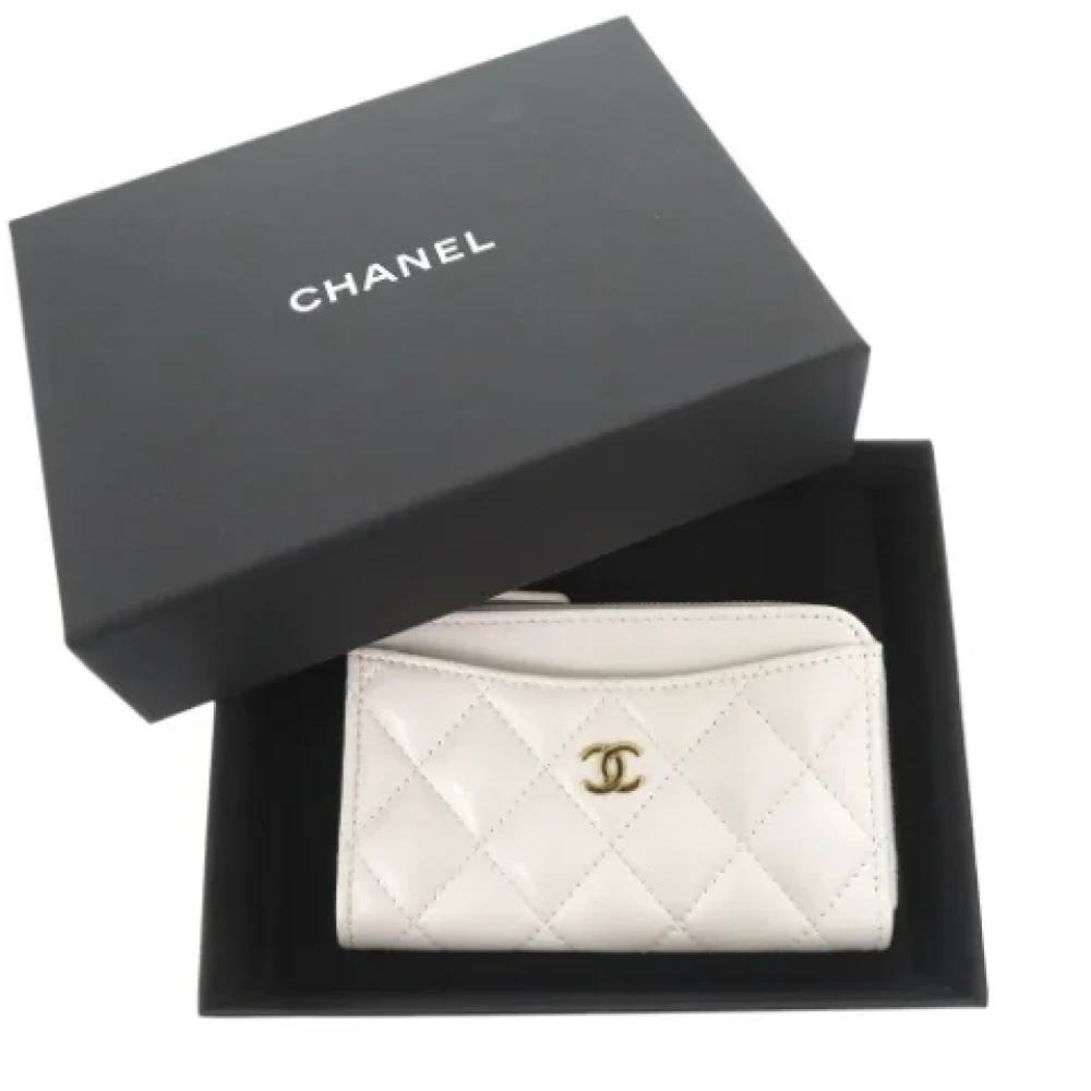 Chanel Vintage Pre-owned Leather wallets White Dames