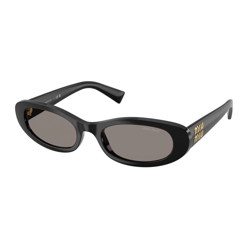 Miu Miu Black/Grey Mu C02s 1Ab80q Woman Sunglasses Acetate Round Normal - Image 2