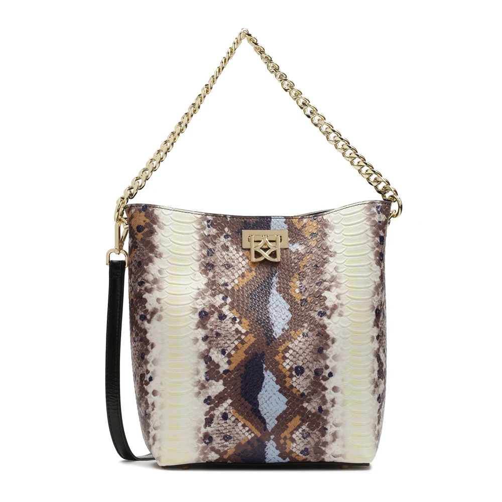 Kazar Multicolor patroon ketting handtas Brown Dames