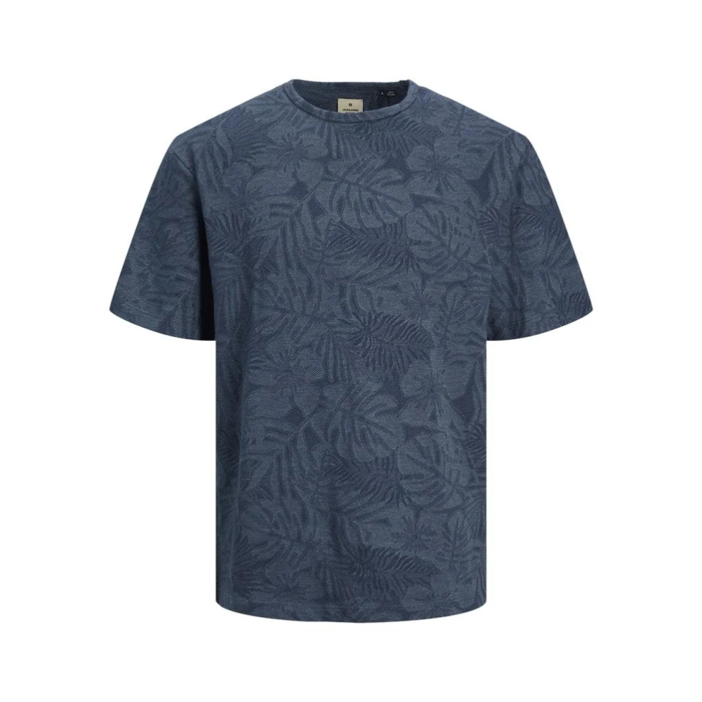 JACK & JONES PREMIUM T-shirt JPRBLUNAEL met all over print donkerblauw