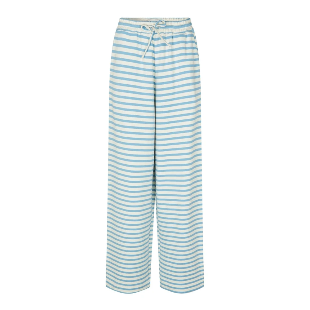 Lollys Laundry Women's Multicolor Wide Trousers, Xs, Blue Cotton Trousers Model Ritall