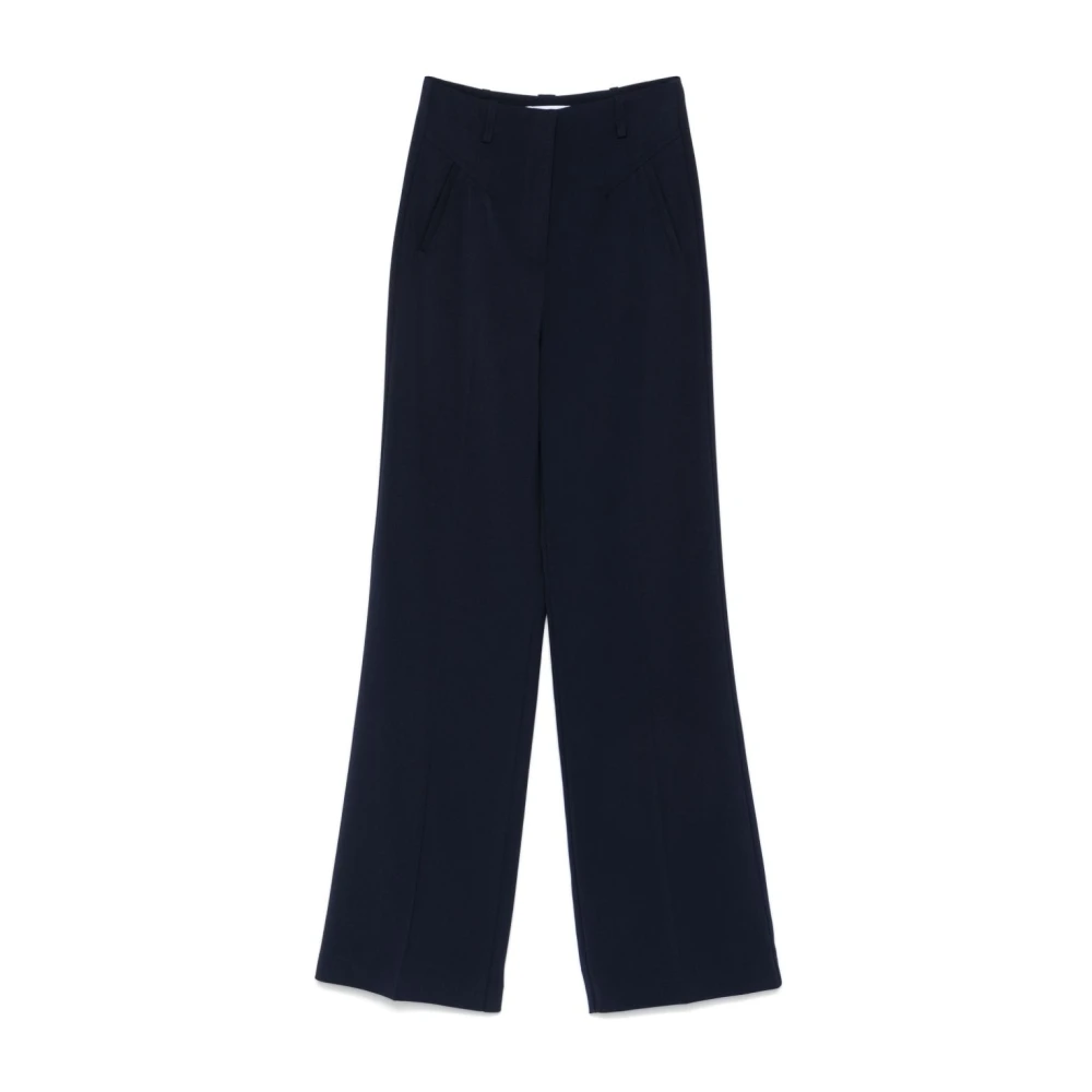 PATRIZIA PEPE Blauwe broek met dartdetails Blue Dames