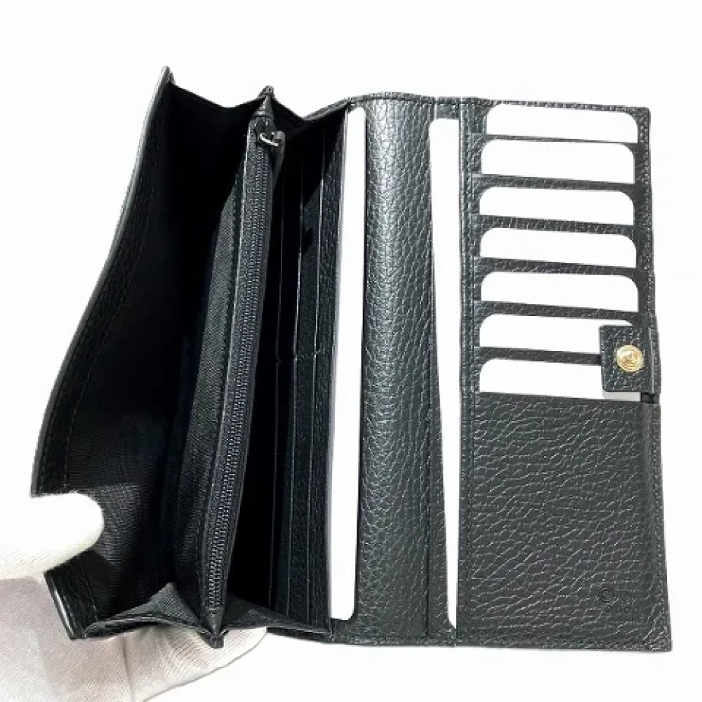 Gucci Vintage Pre-owned Leather wallets Black Heren