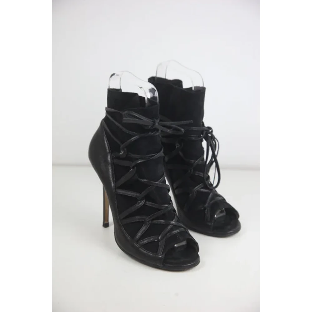 Jimmy Choo Pre-owned Leather boots Black Dames