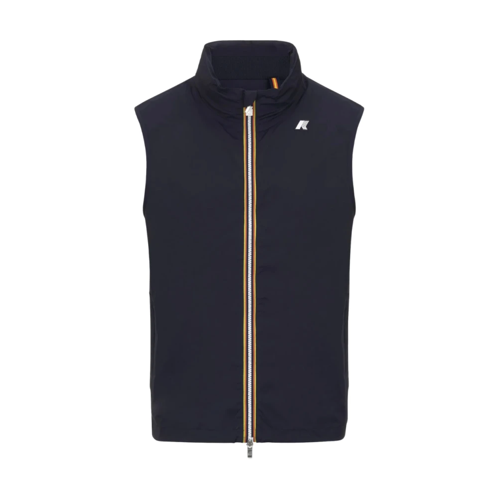 K-Way Men's Blue Waistcoats, S, Valen Stretch Nylon Jersey Vest