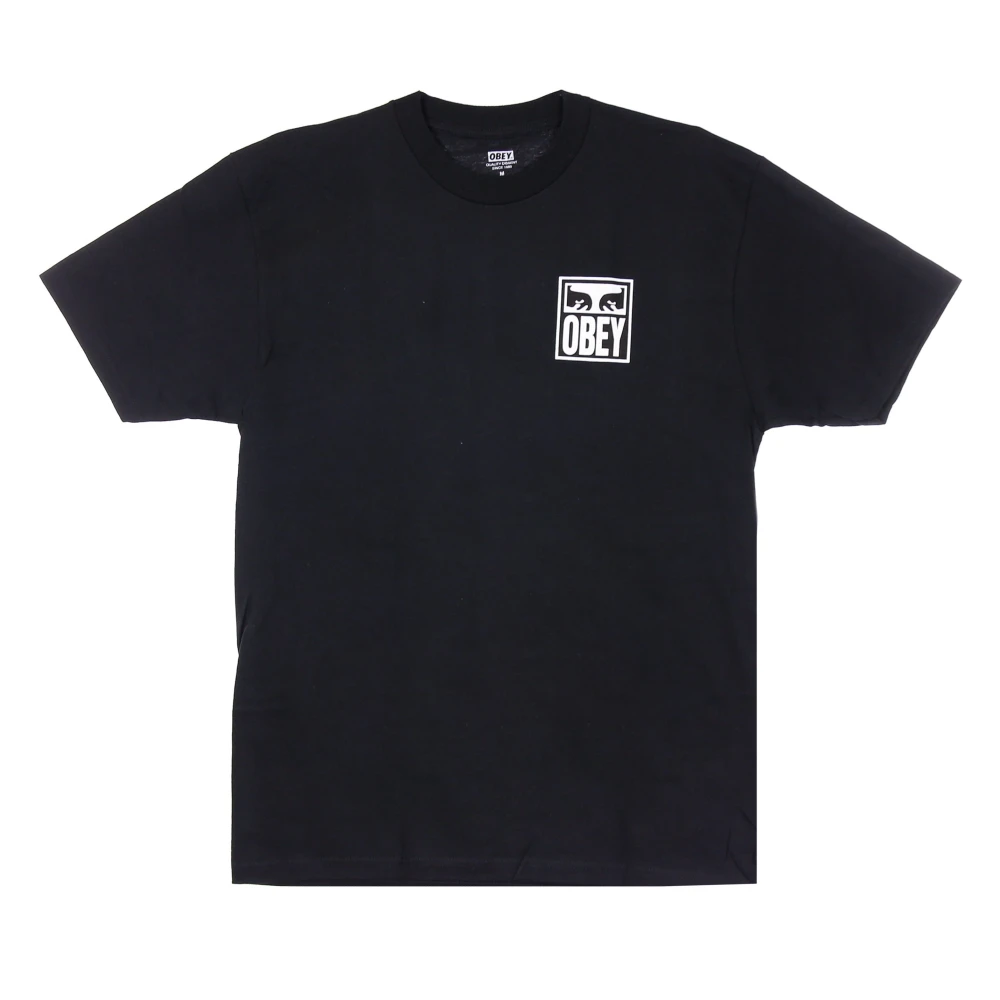 Obey Men's Black Iconic Crew Neck T-Shirt - T-Shirts - S - Tops