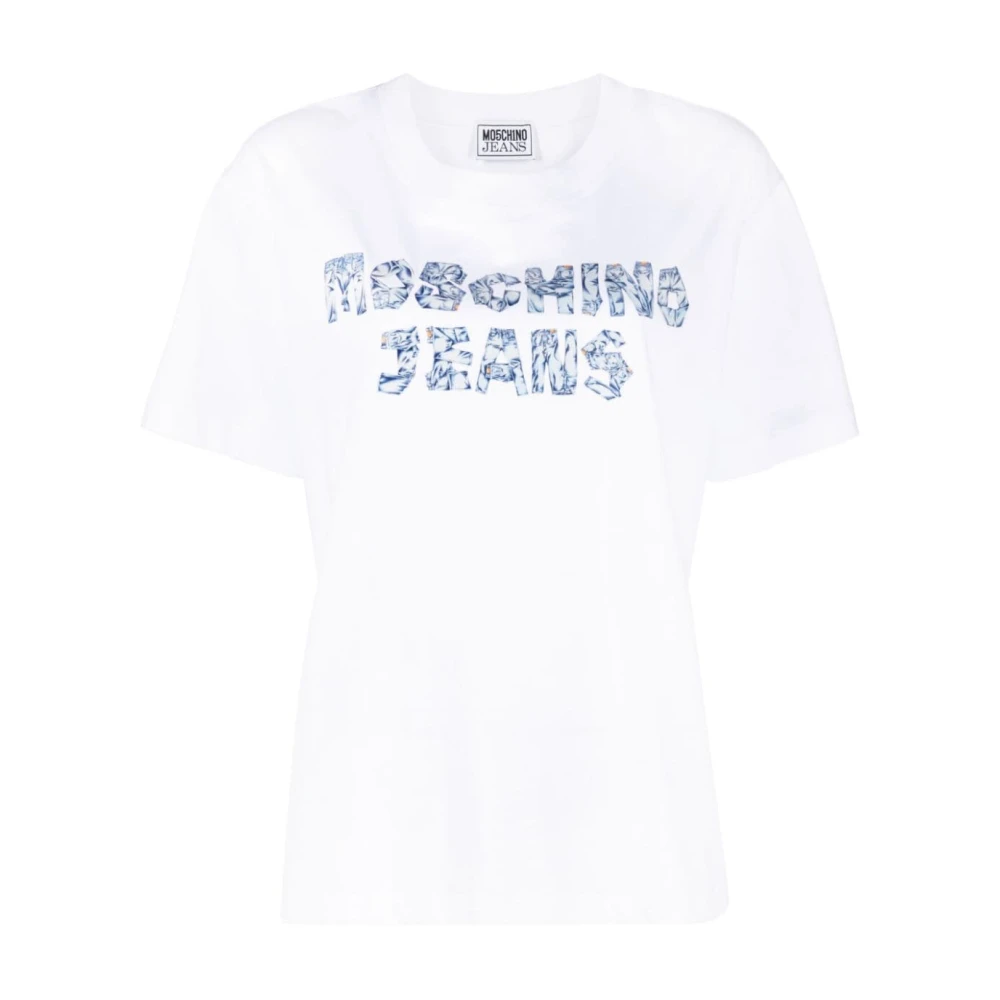 Moschino Vrouw Wit Tops Dames, S, Jeans T-Shirts En Polos