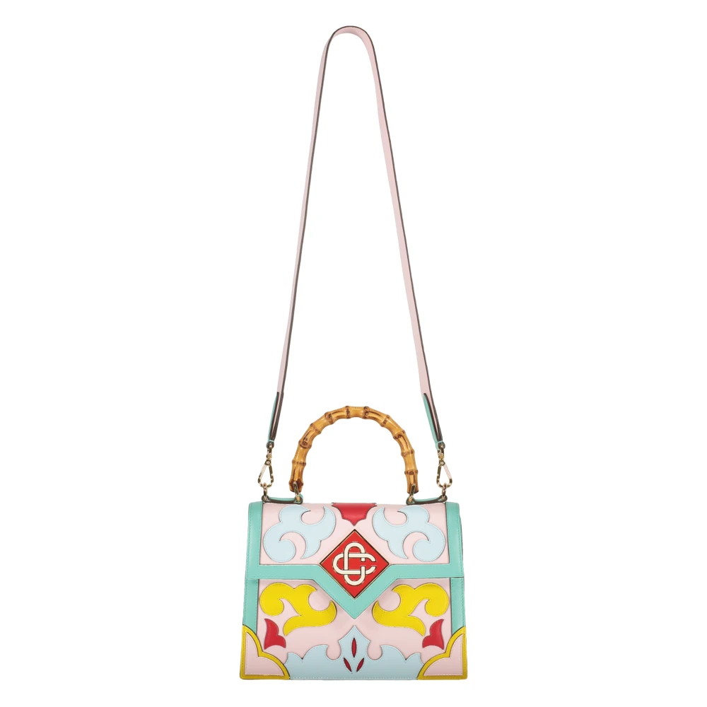 Casablanca Bamboe Handvat Leren Handtas Multicolor Dames