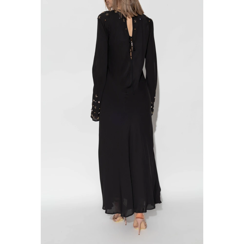 Forte Jurk met glinsterende applicaties Black Dames