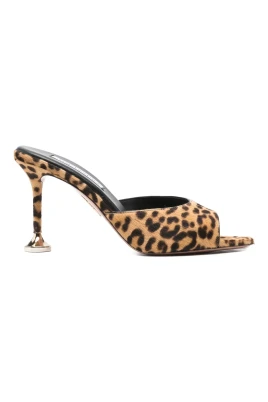 Leopardmönstrade Stilettmules
