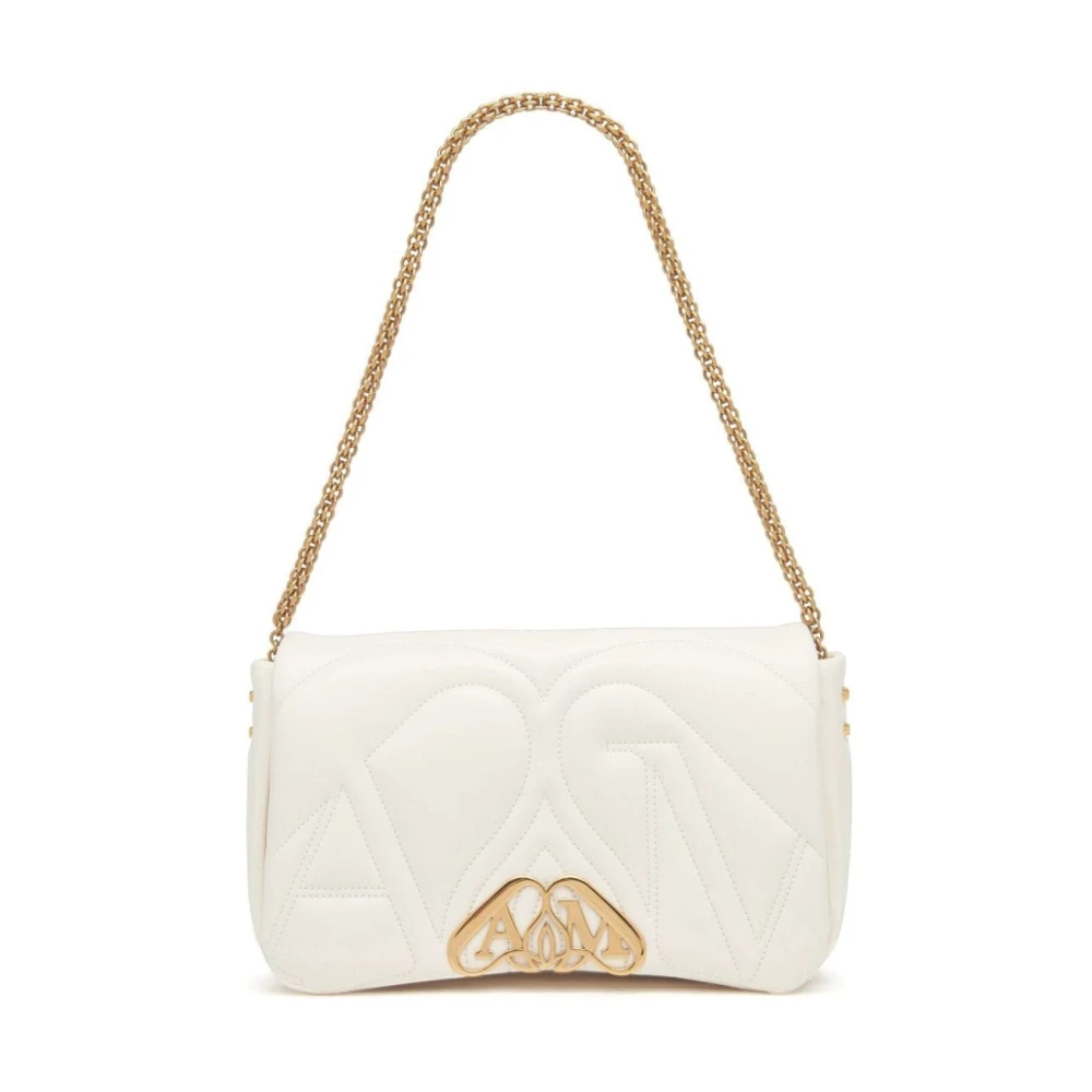 alexander mcqueen Gewatteerde Witte Seal Schoudertas White Dames