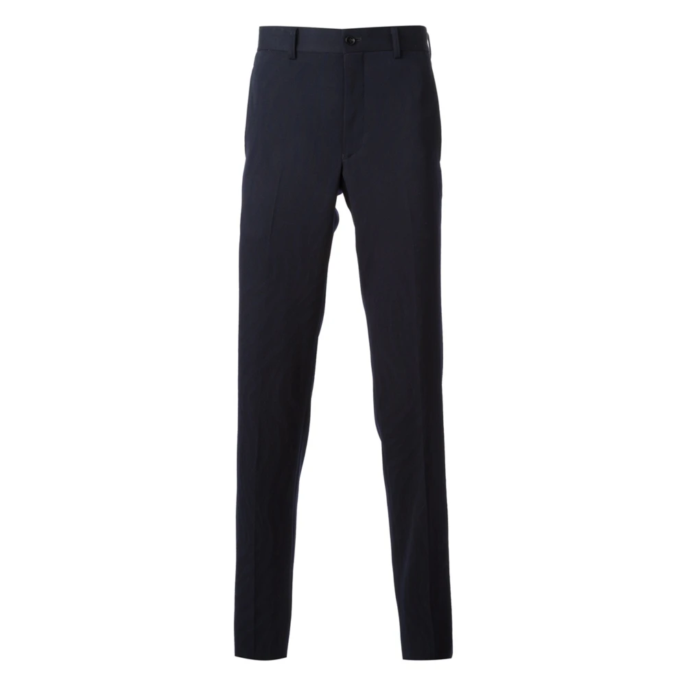 Comme des Garçons Luxe Blauwe Wol Maatwerk Broek Black Heren