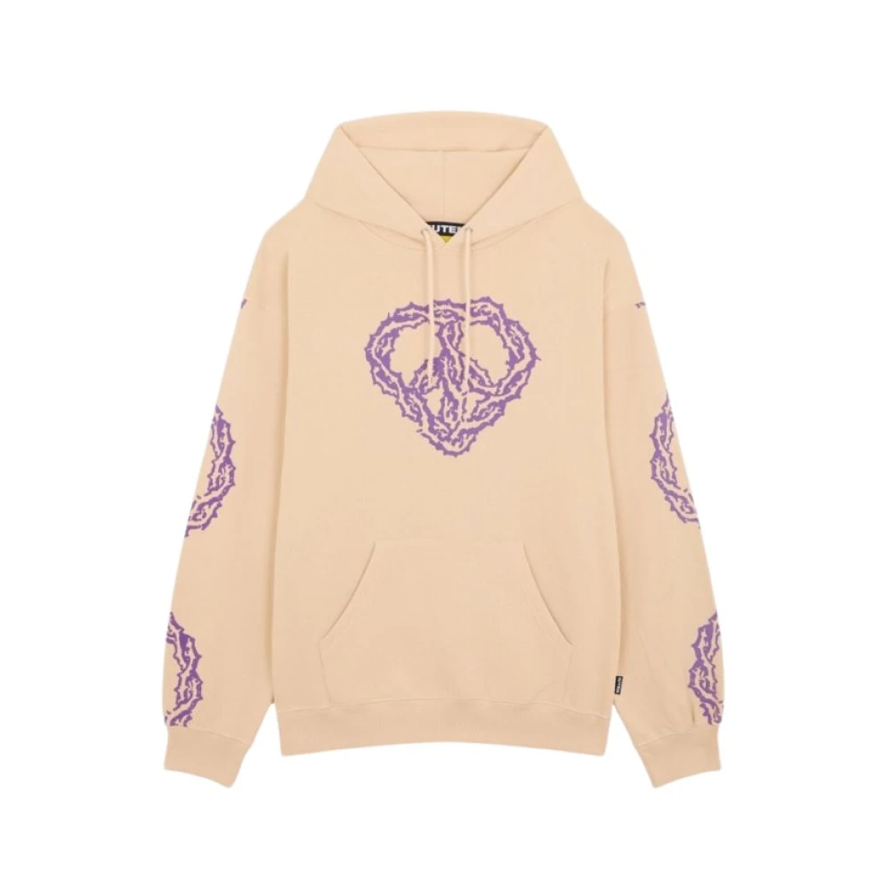 Iuter Thorns Hoodie Crème Grafische Sweater Beige Heren