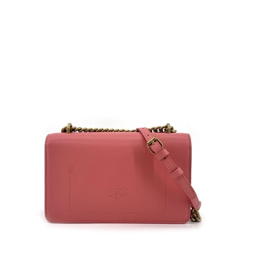 pinko Liefdesvogels Metalen Gesp Schoudertas Pink Dames