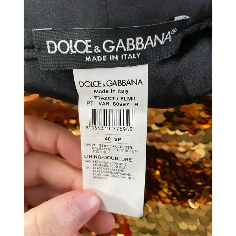 Dolce & Gabbana Pre-owned Polyester bottoms Yellow Dames