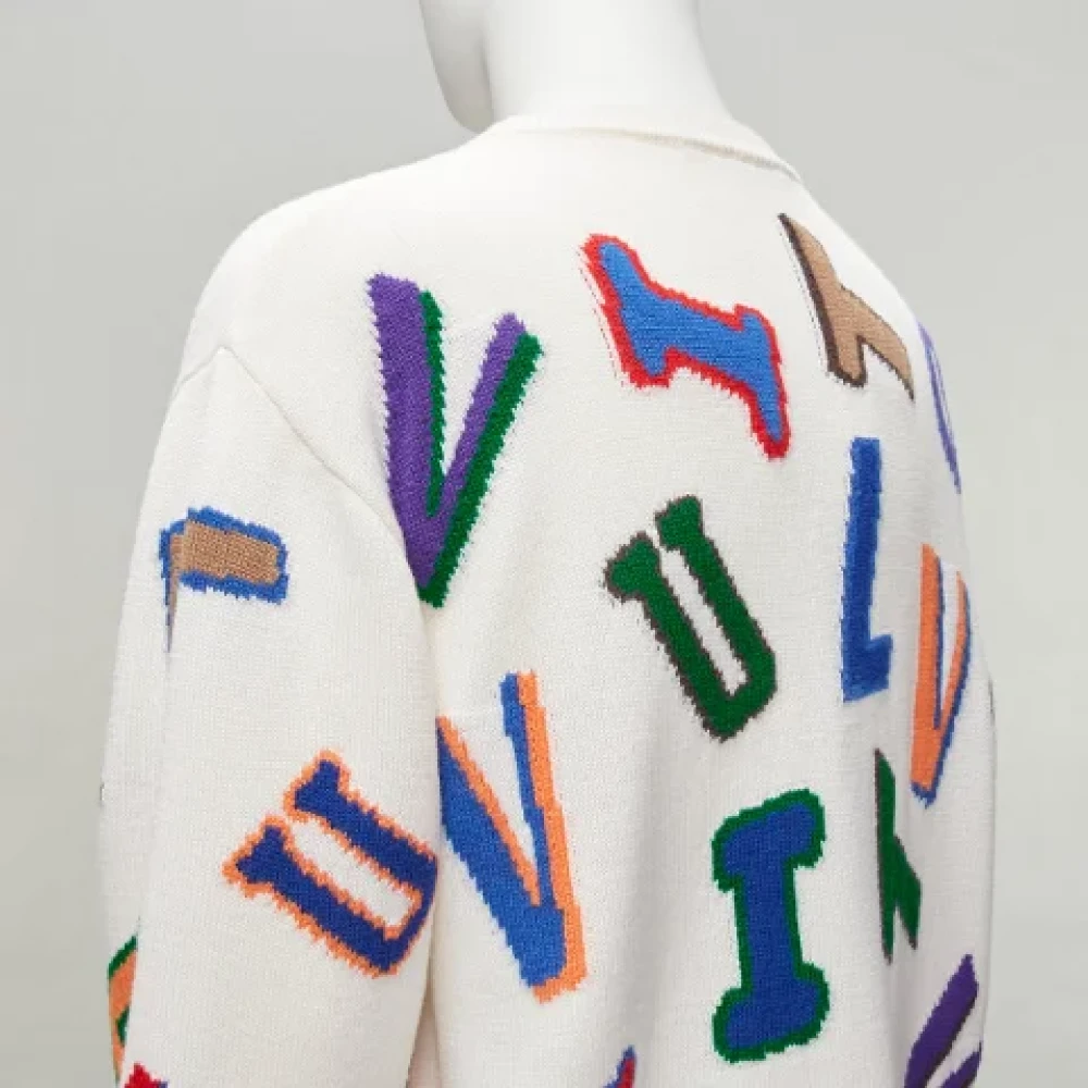 Louis Vuitton Vintage Pre-owned Wool tops White Dames