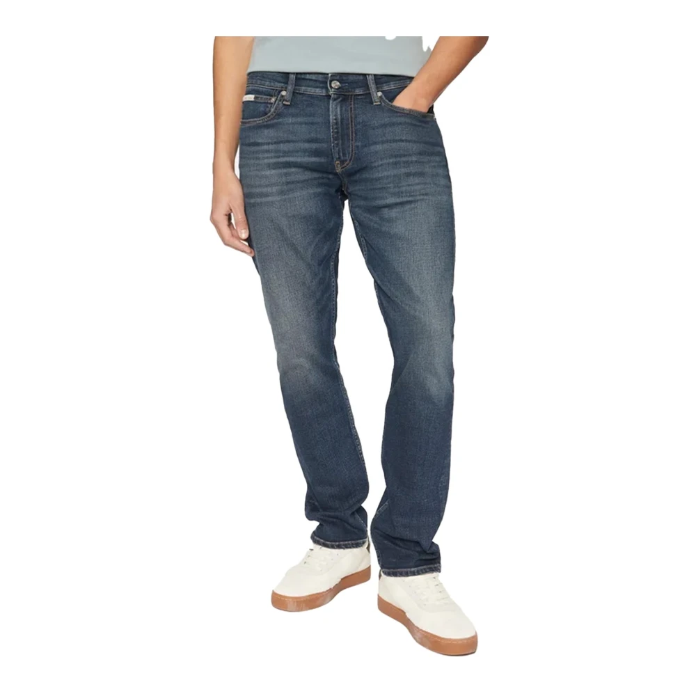 Calvin Klein Slim Fit Katoenen Jeans Blauw Blue Heren