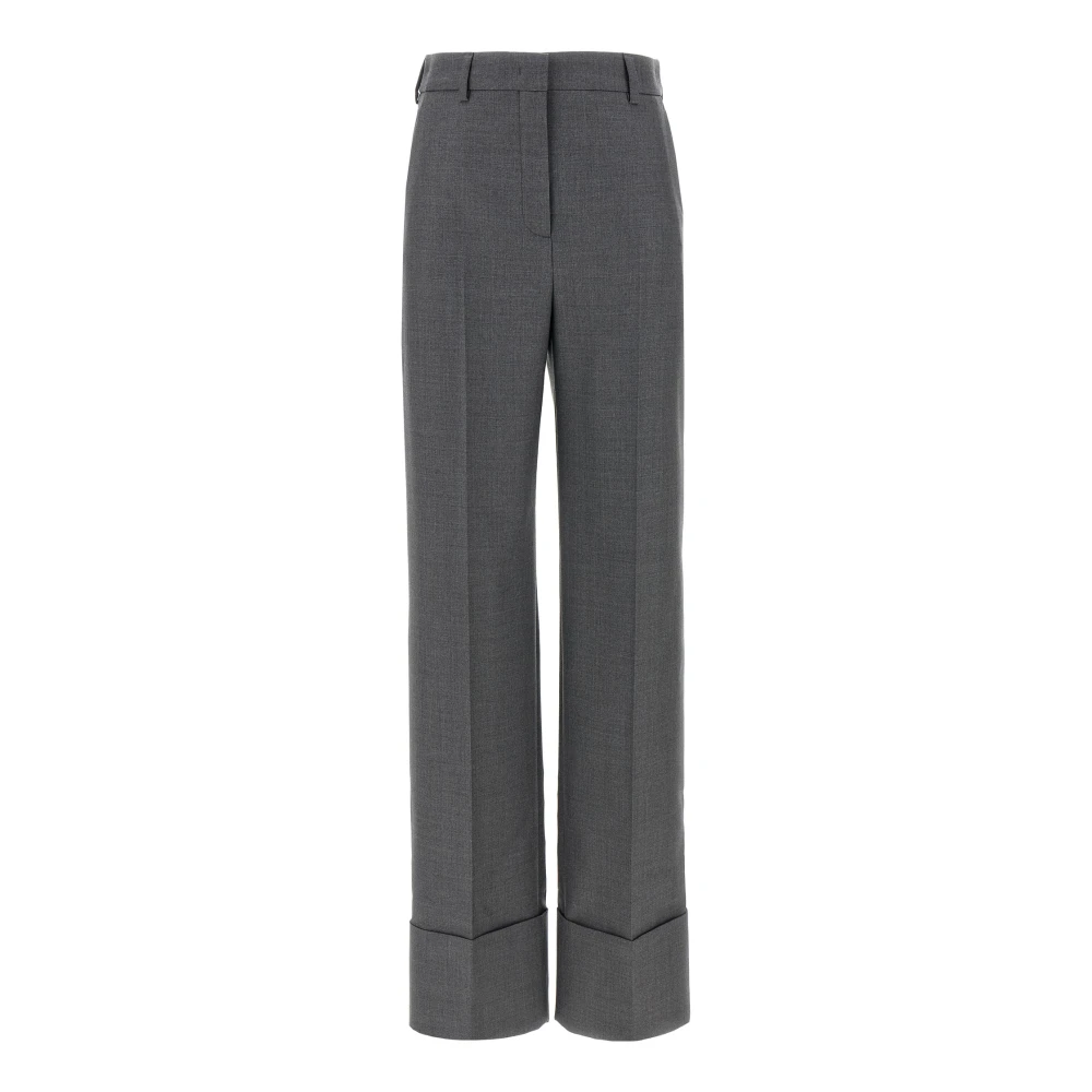 Valentino Garavani Women's Gray Virgin Wool Trousers