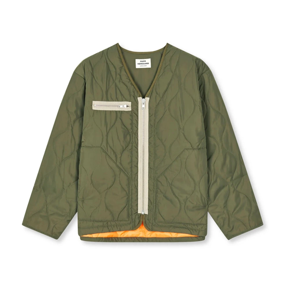 Mads Nørgaard Gewatteerde Oversized Jas Kalamata Green Dames