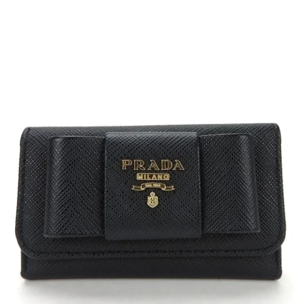 Prada Vintage Pre-owned Fabric key-holders Black Dames