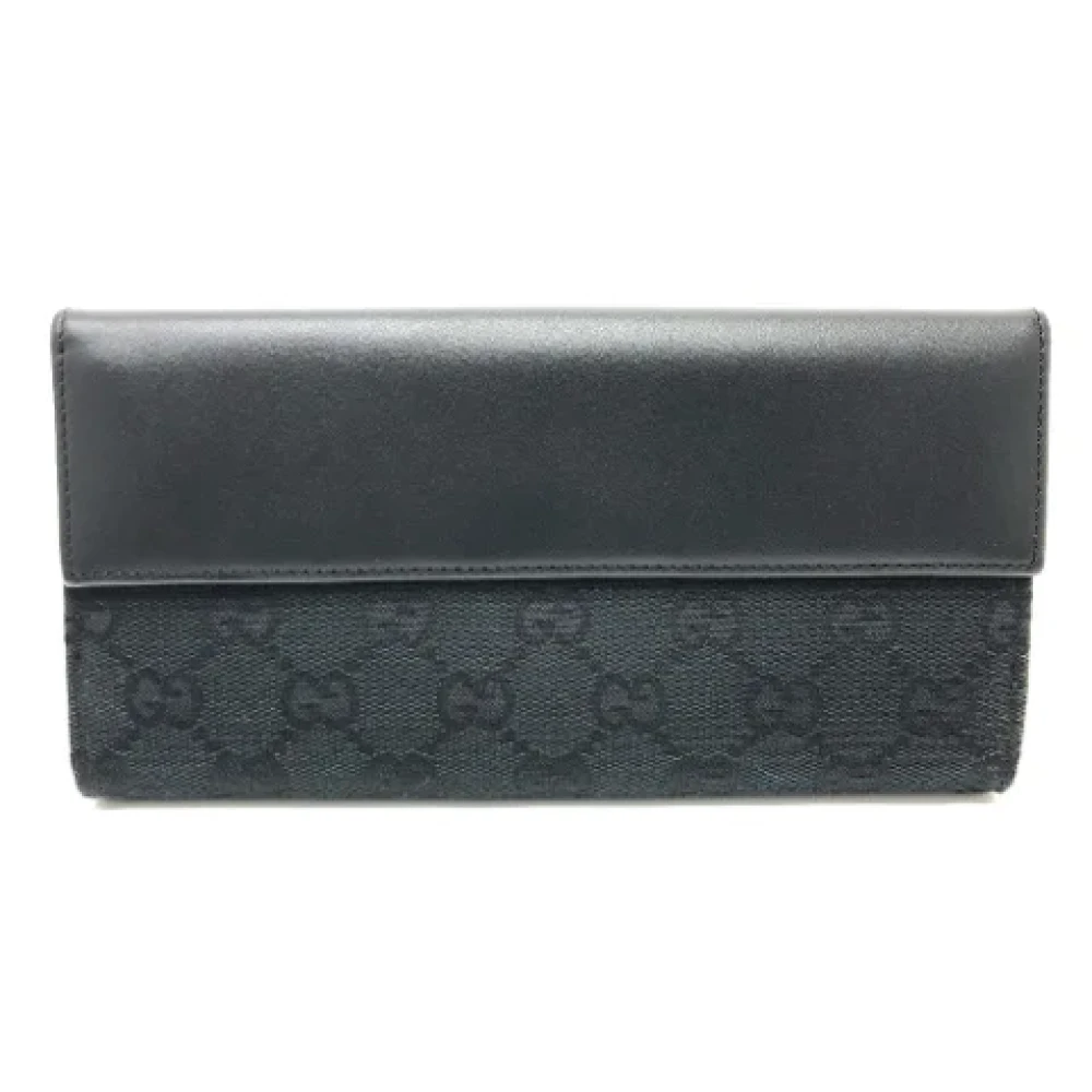 Gucci Vintage Pre-owned Fabric wallets Black Dames