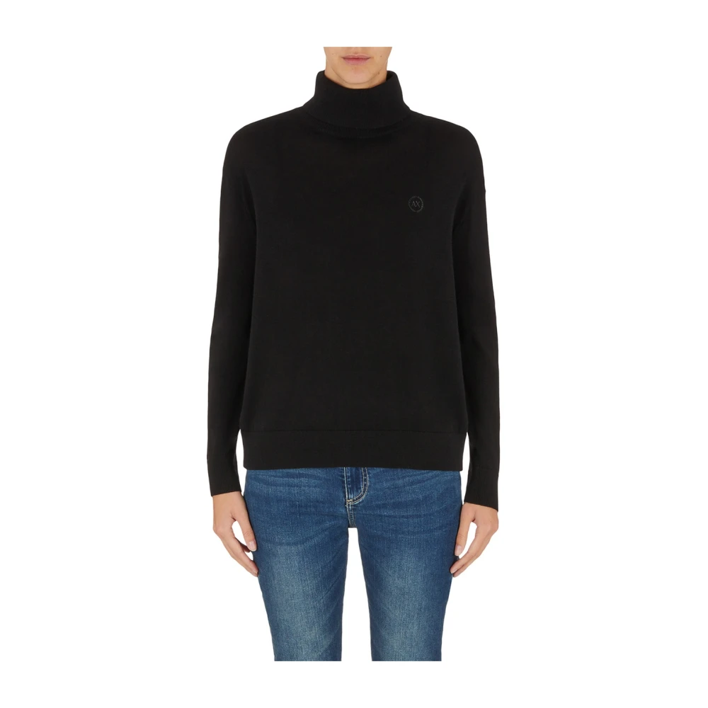 Armani Exchange Zwarte Sweaters voor Stijlvolle Look Black Dames