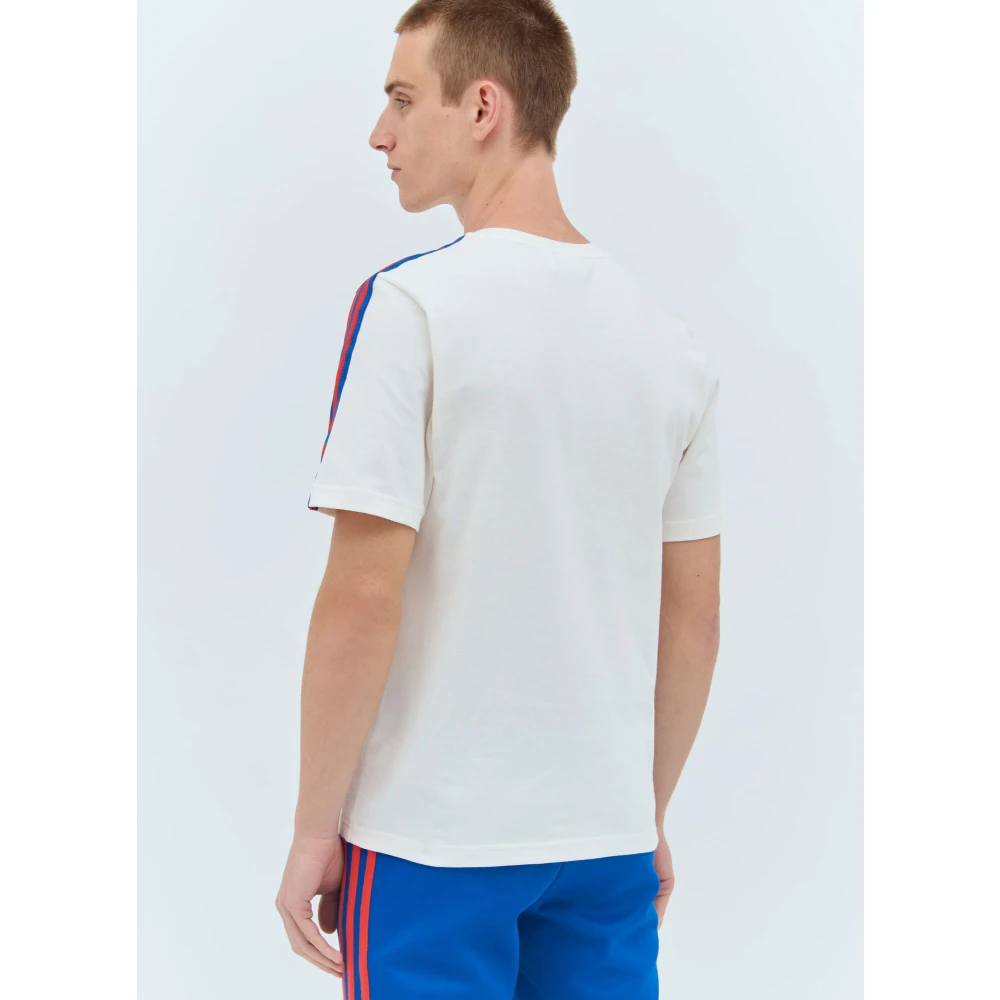 Adidas Katoenen Jersey Logo Borduur T-Shirt White Heren
