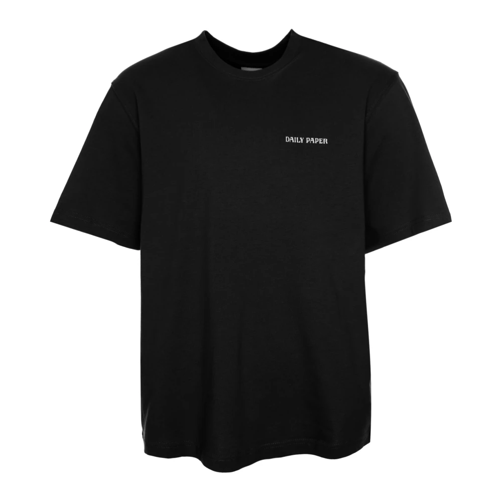 Daily Paper Zwarte katoenen T-shirt met logo Black Heren