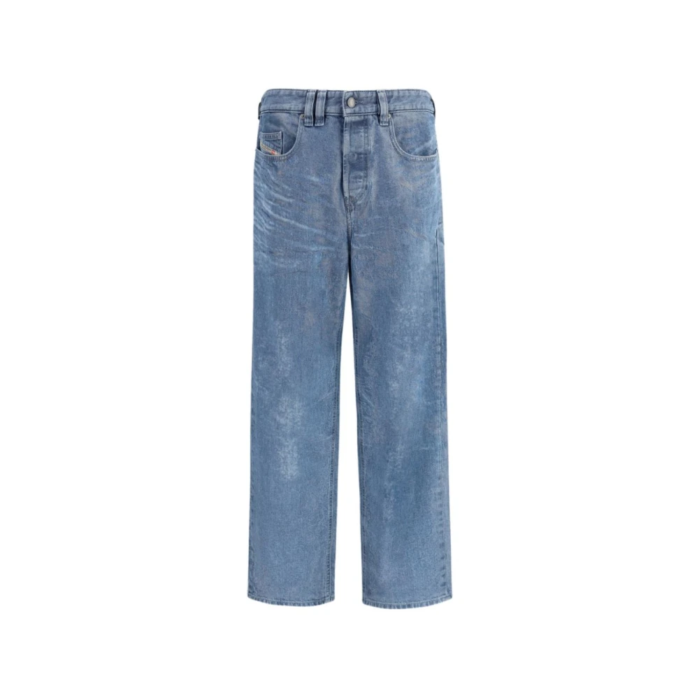 Diesel Men's Blue 2001 D-Macro Straight Jeans