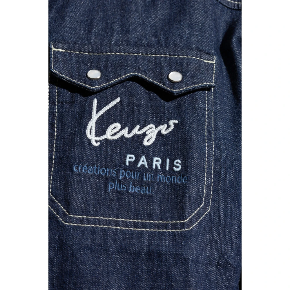 Kenzo Denim overhemd Blue Heren
