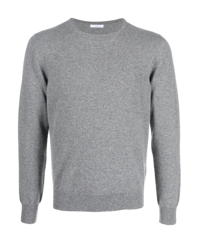 pull-col-rond-gris-clair