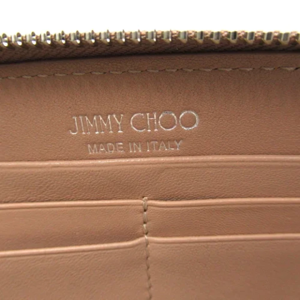 Jimmy Choo Pre-owned Leather wallets Beige Dames
