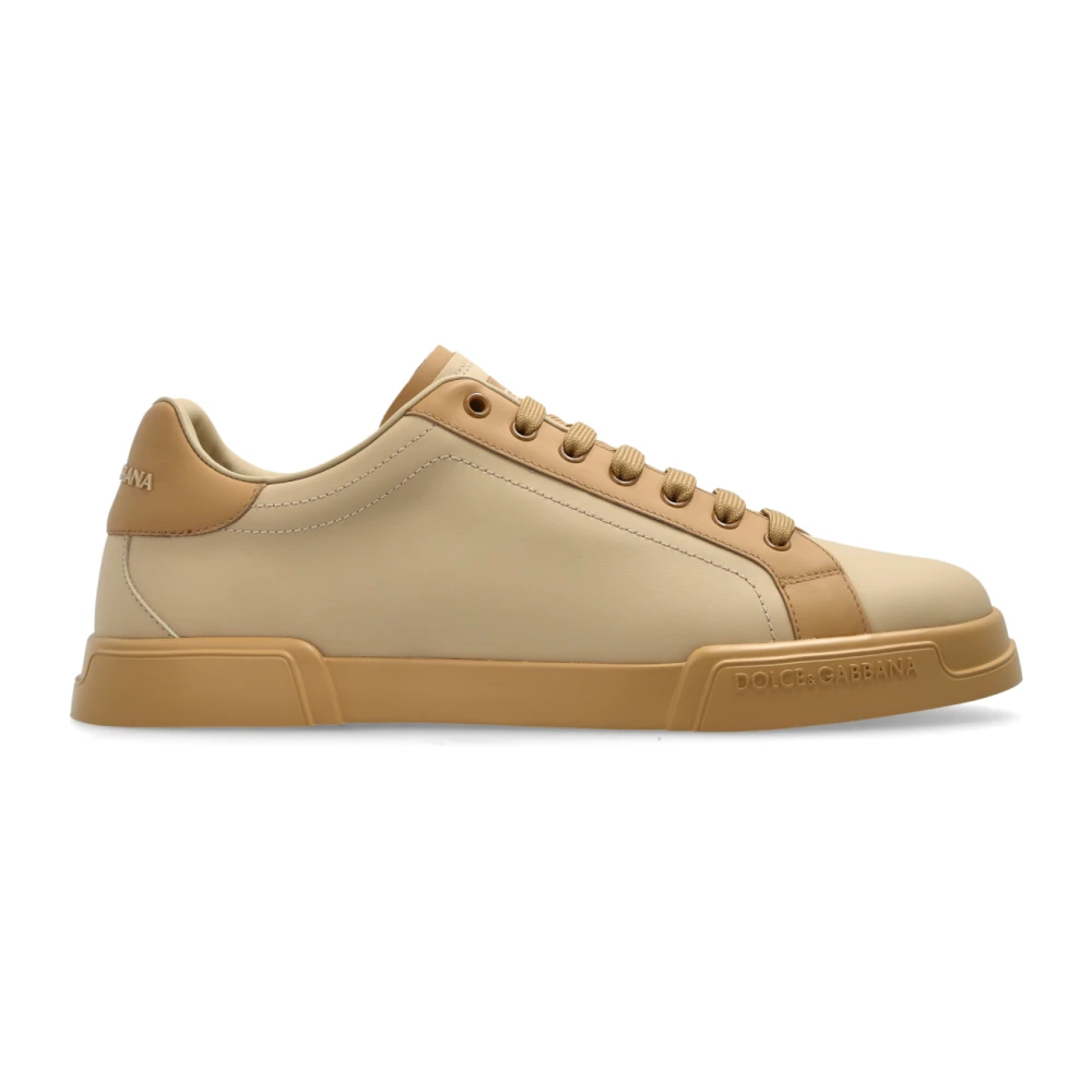 Dolce & Gabbana Men's Beige Sneakers,, Trainers Portofino Size 7 Uk